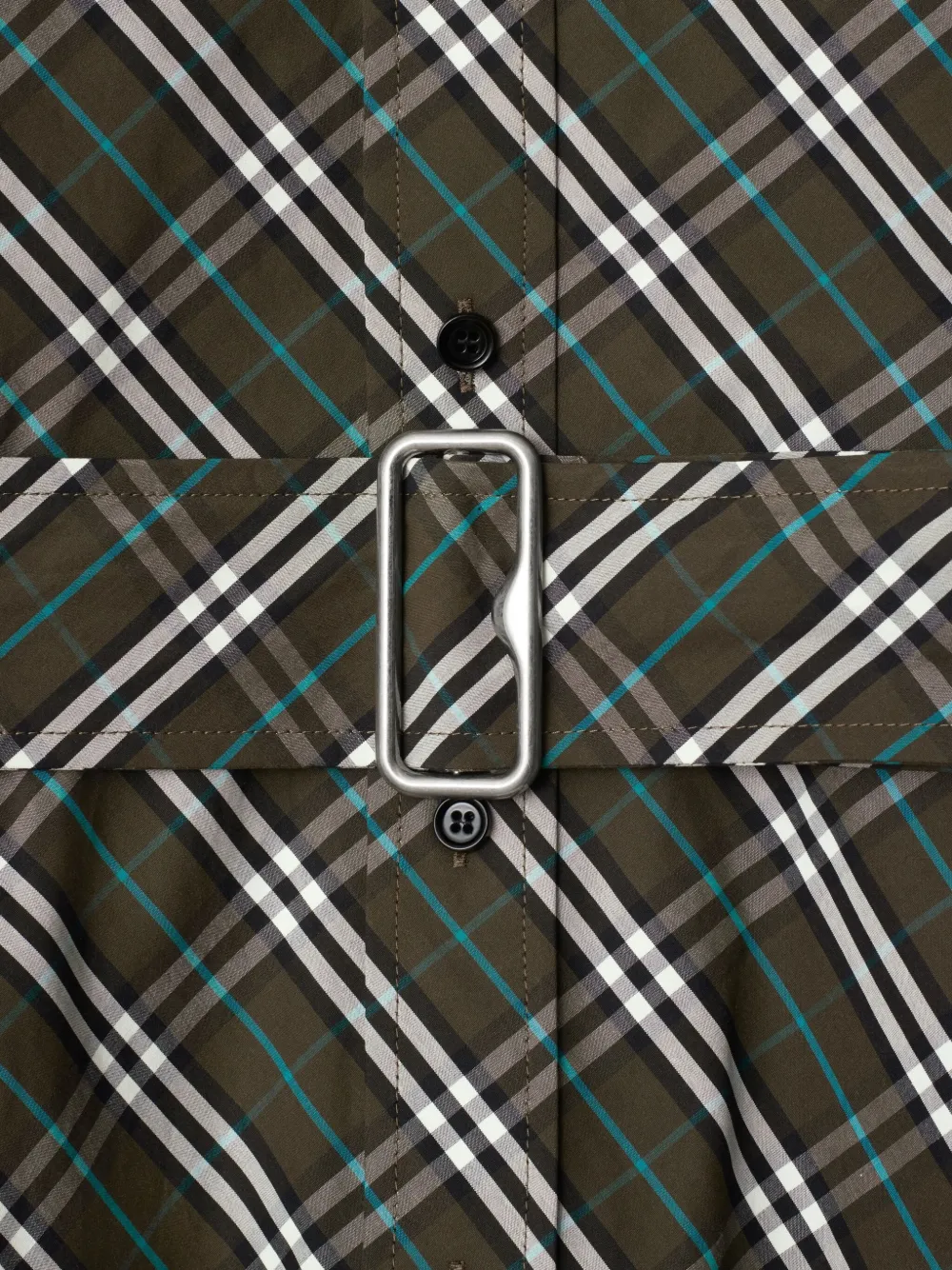Burberry Geruite blousejurk - Groen