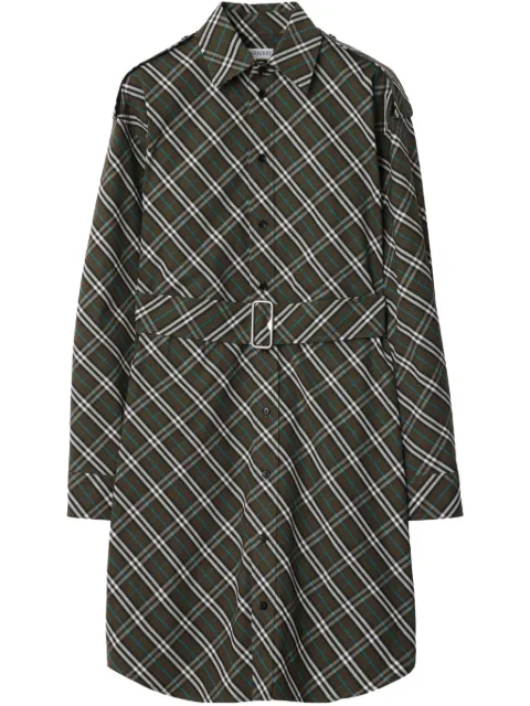 Burberry платье-рубашка в клетку