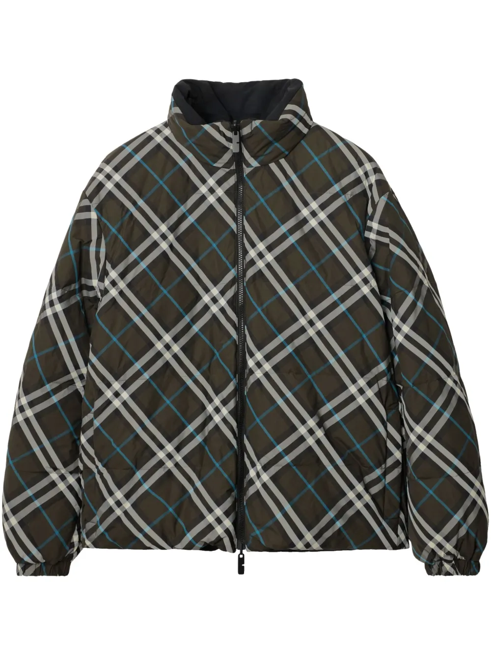 Burberry Geruit omkeerbaar jack Groen