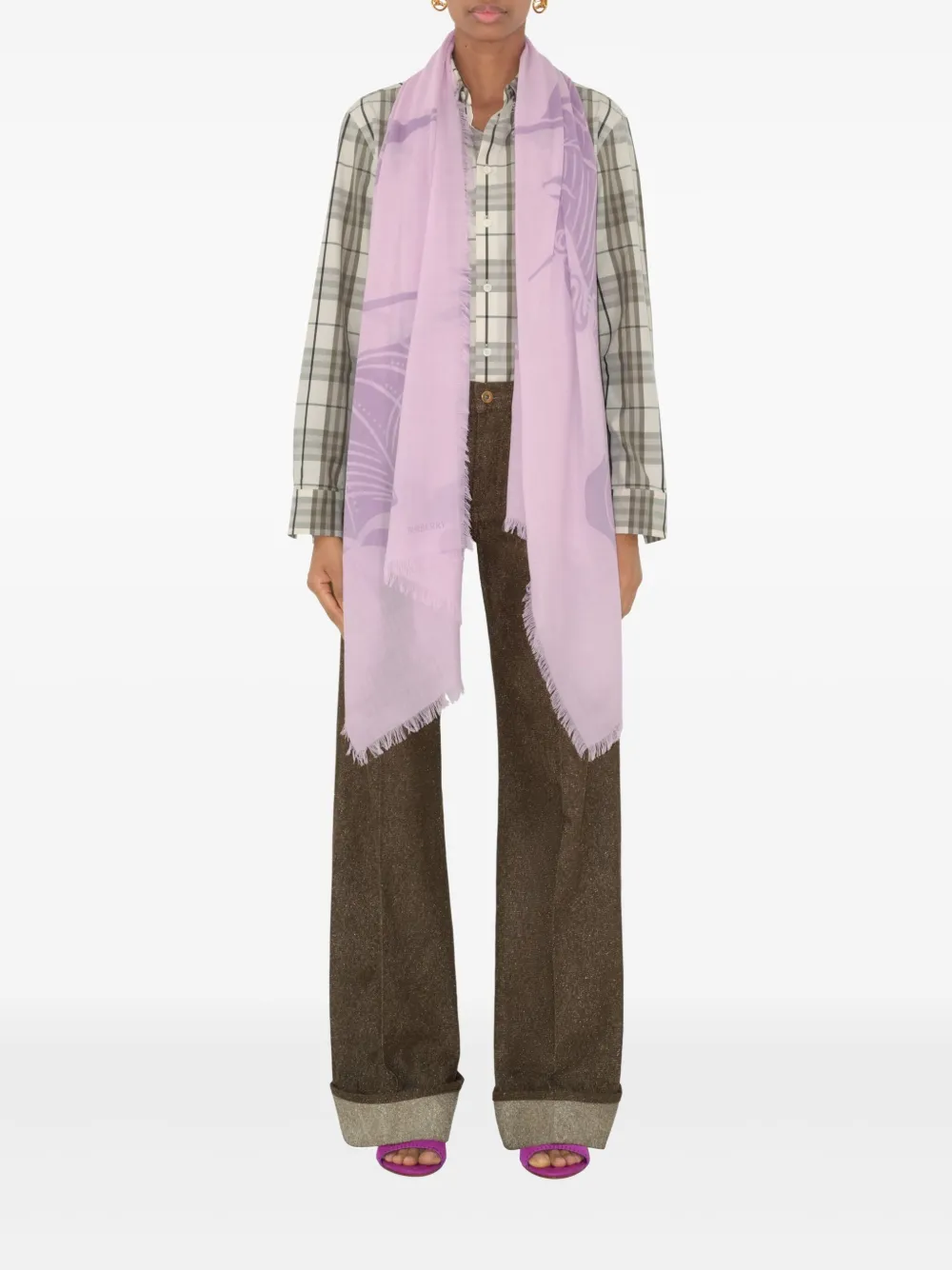 Burberry Wollen sjaal Roze
