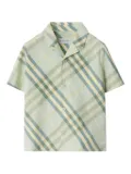 Burberry Kids checkered cotton shirt - Green