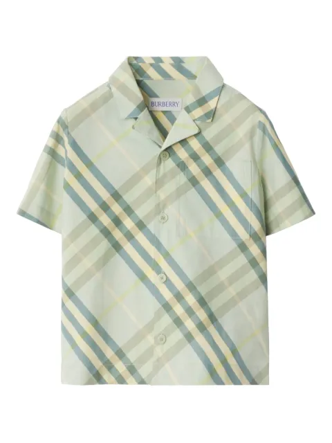 Burberry Kids Geruit shirt