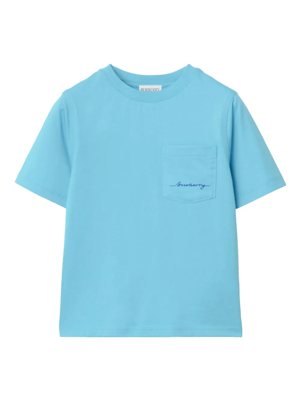 Burberry Kids T-shirt met logoprint Blauw