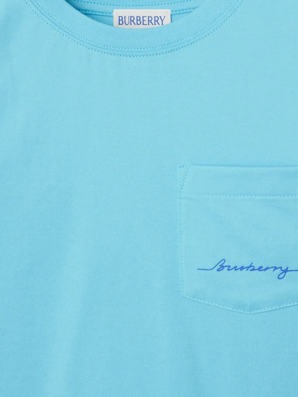 Burberry Childrens Cotton T-shirt In Blue