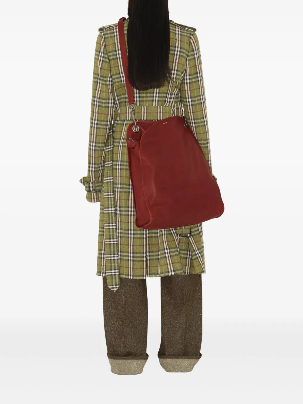 Burberry Kleine Shield Twin schoudertas Rood