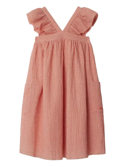 Burberry Kids Abito in cotone a quadretti