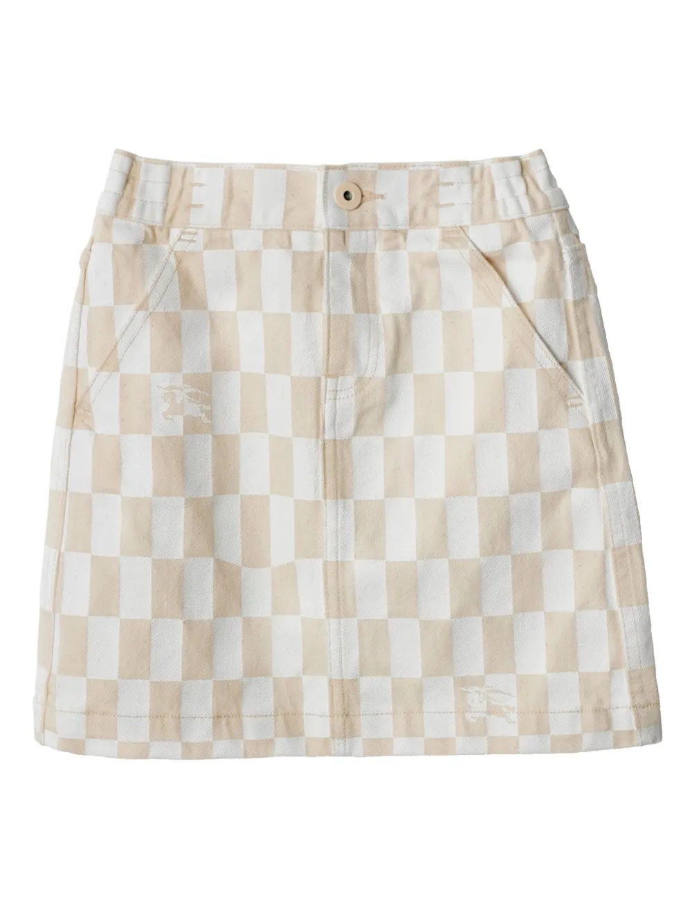 Burberry Kids Geruite mini-rok Wit