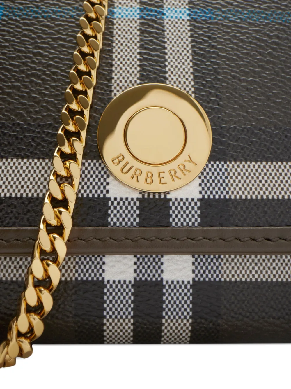 Burberry Geruite portemonnee Groen
