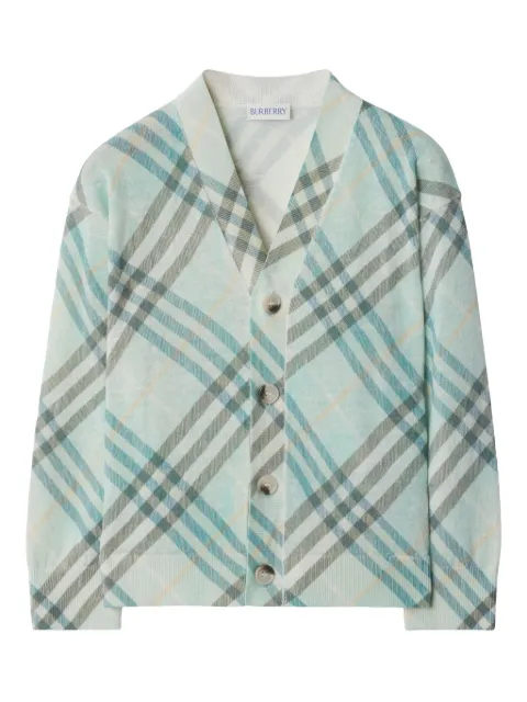 Burberry Kids check pattern cardigan 