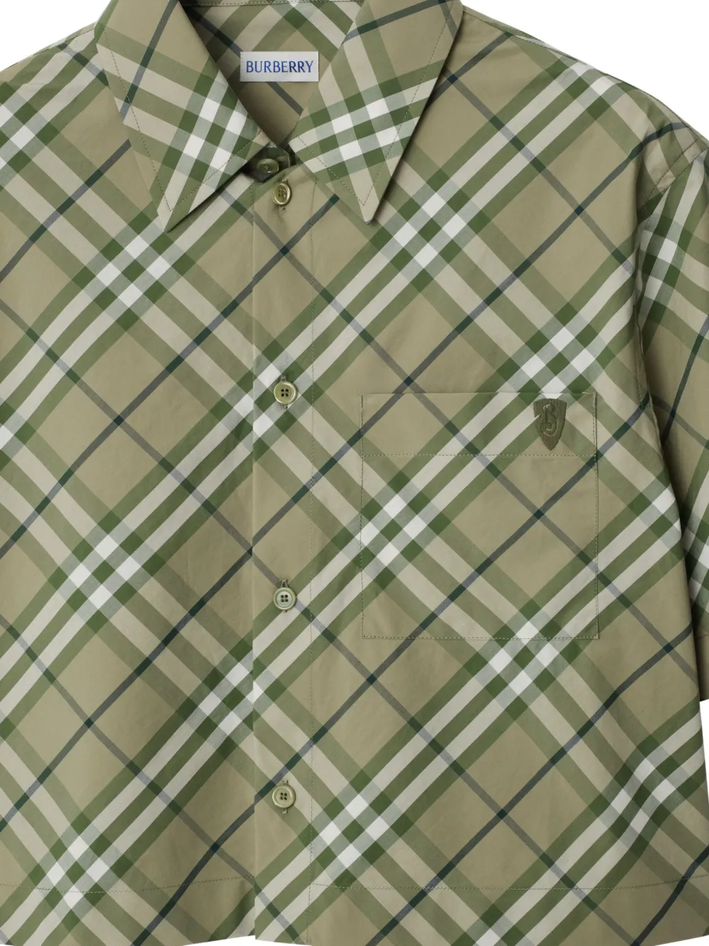 Burberry Geruit blouse Groen