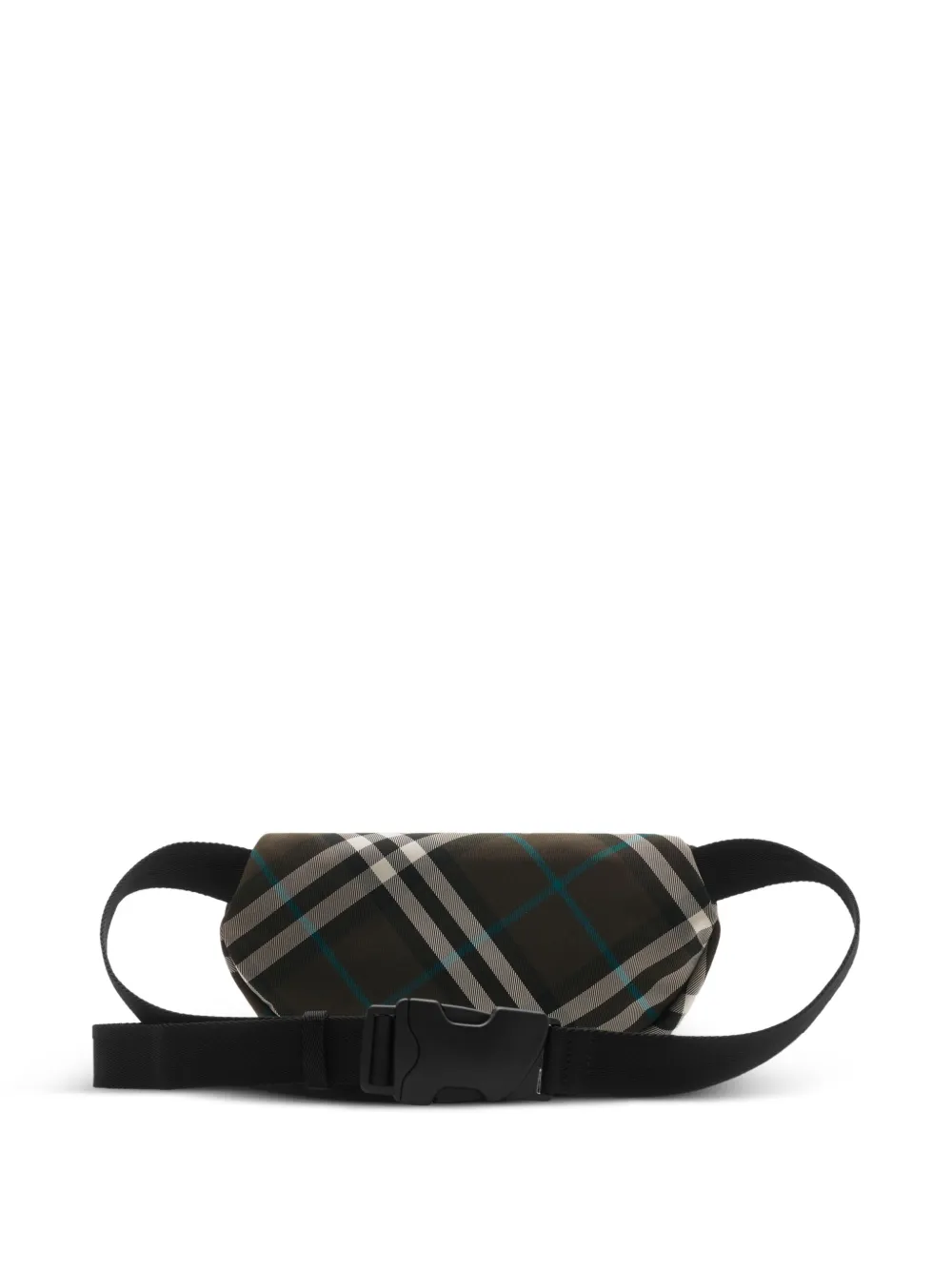 Burberry small check pattern belt bag - Groen