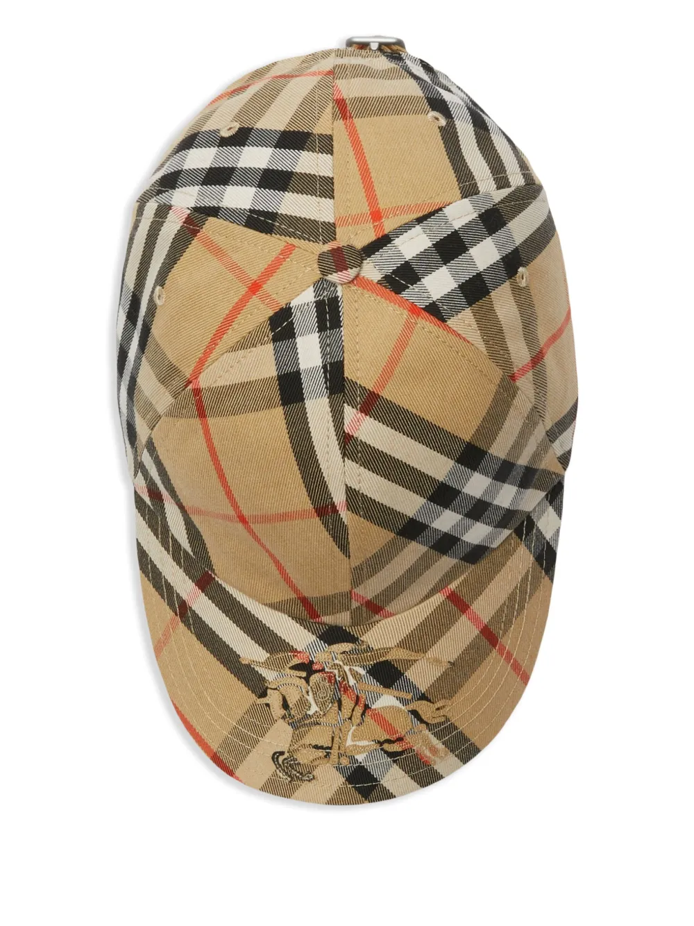 Burberry Geruite honkbalpet Beige