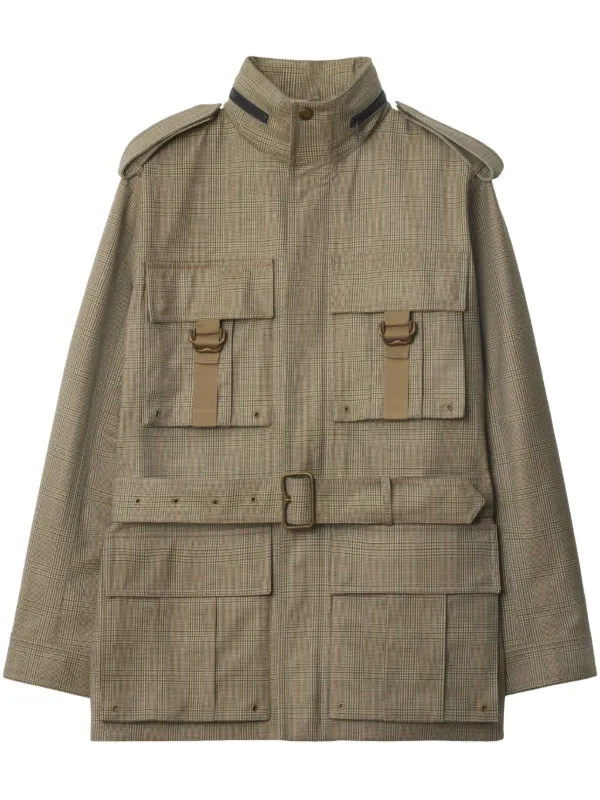 Burberry チェック ジャケット | ニュートラル | FARFETCH JP