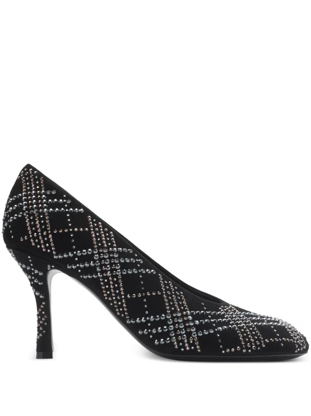 Burberry crystal-embellished suede pumps Black