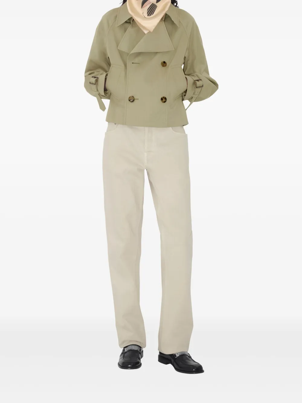 Burberry Shield zijden sjaal Beige