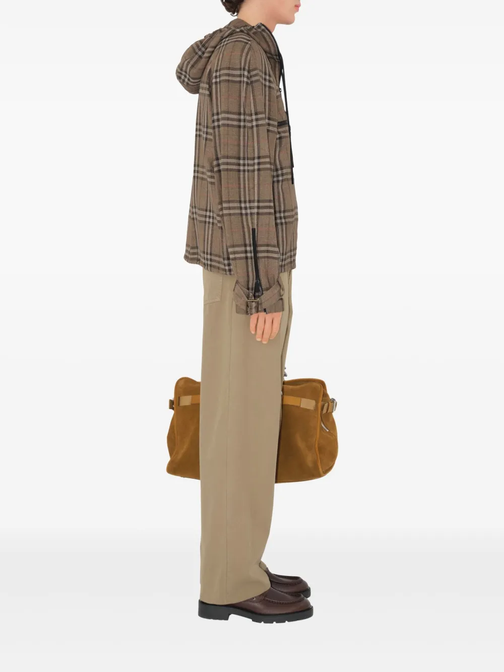 Burberry Geruite hoodie Beige
