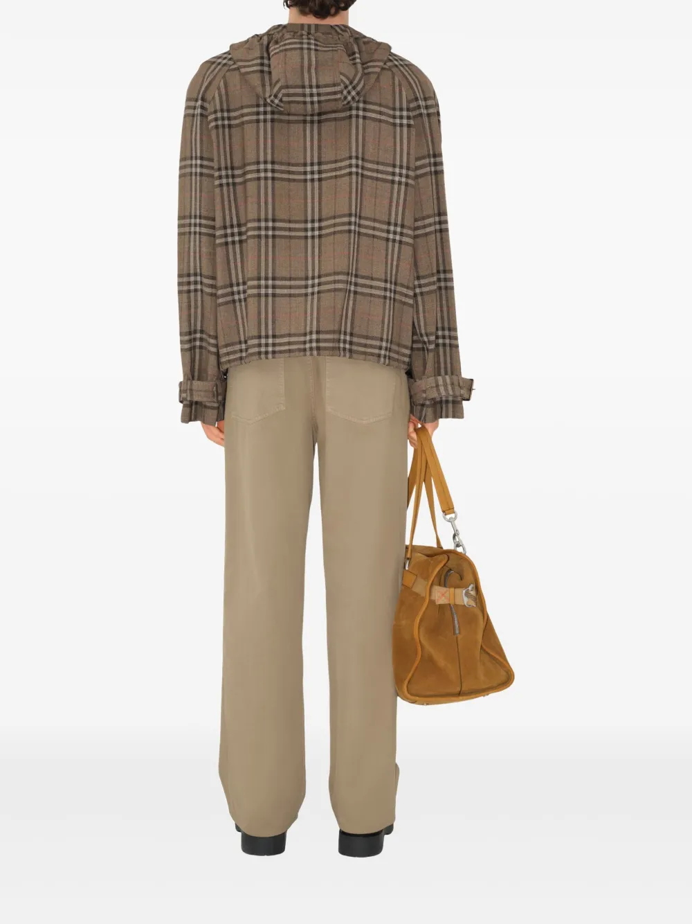 Burberry Geruite hoodie Beige