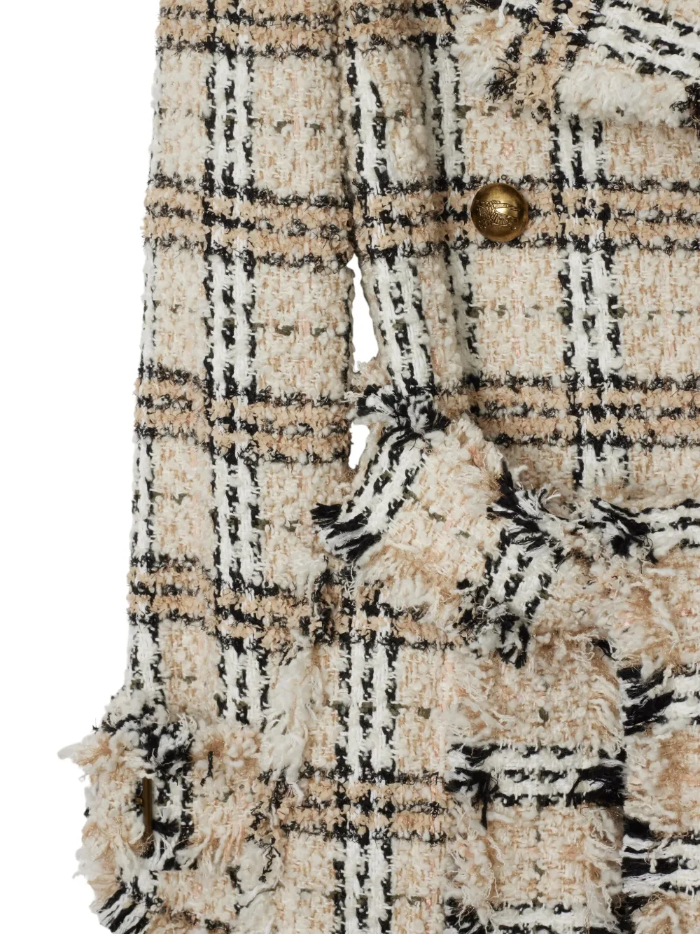 Burberry Check Bouclé coat - Beige