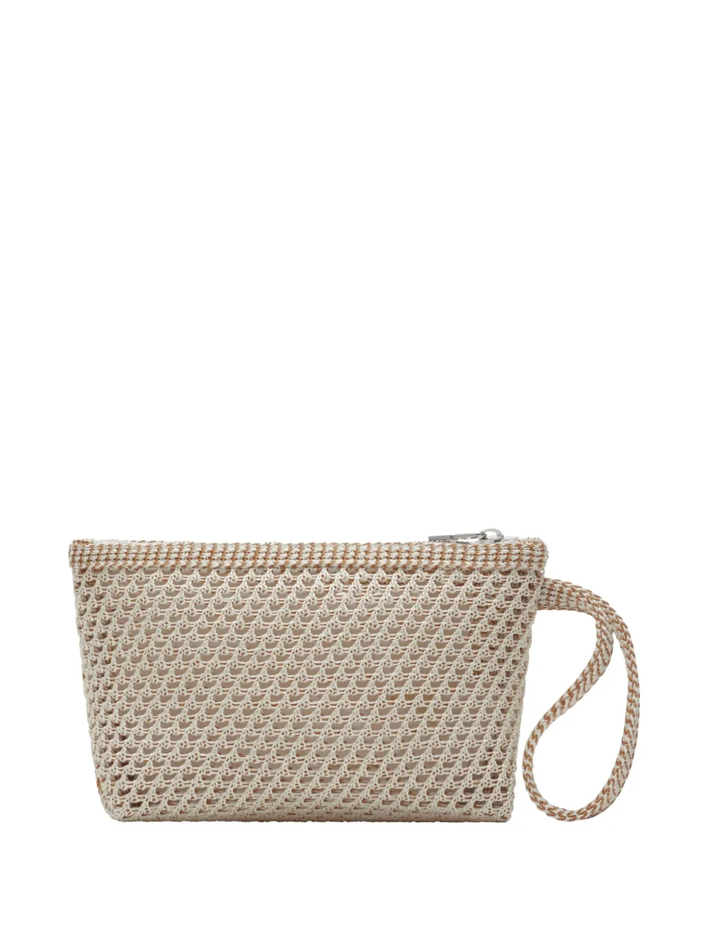Burberry Equestrian Knight gehaakte clutch Wit