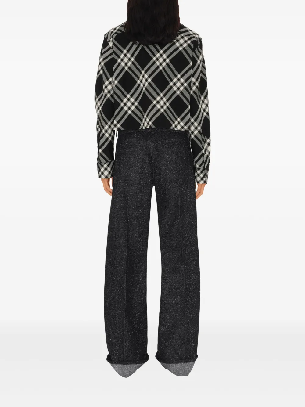 Burberry Cropped poloshirt Zwart