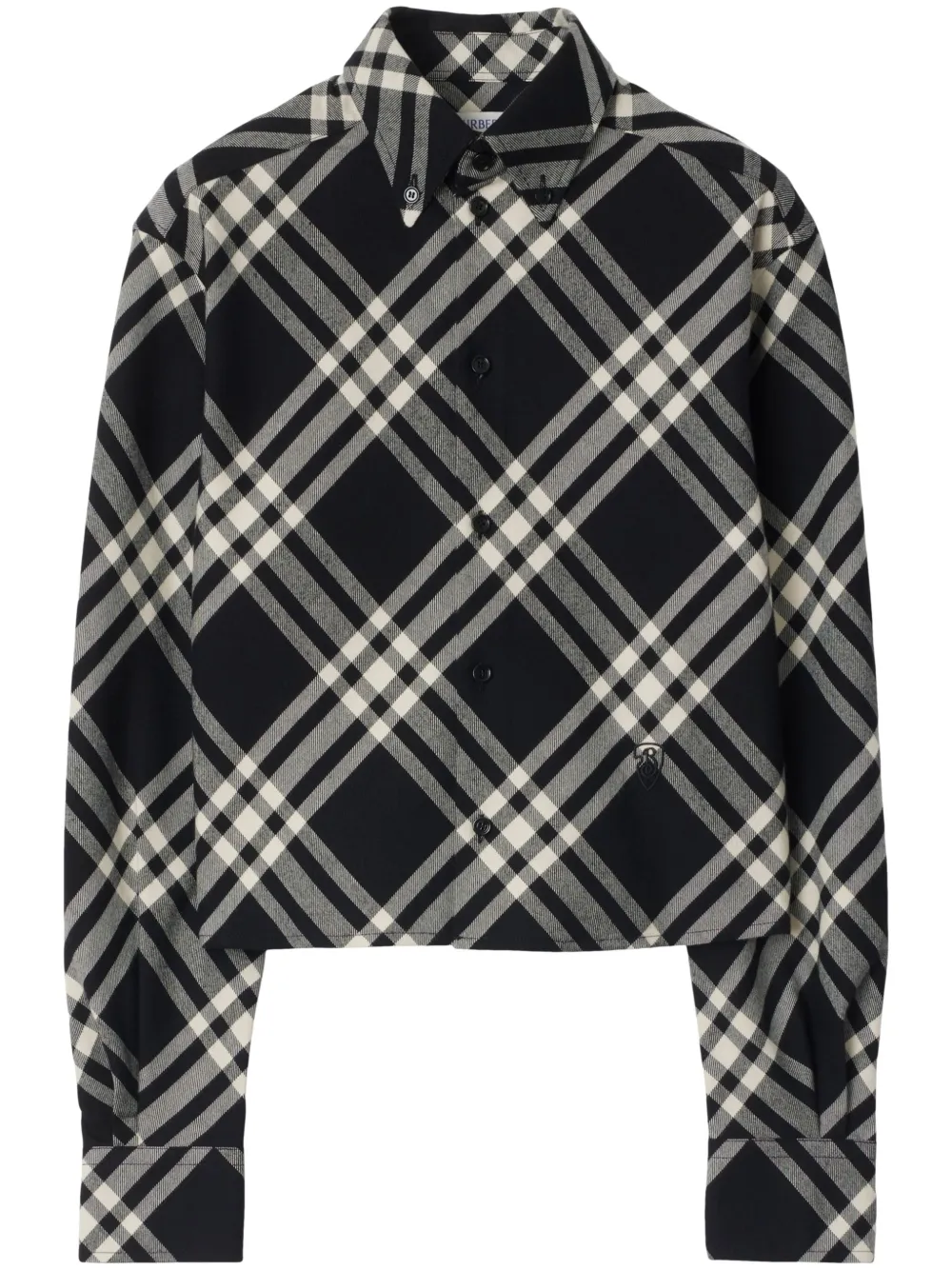 Burberry Cropped poloshirt Zwart