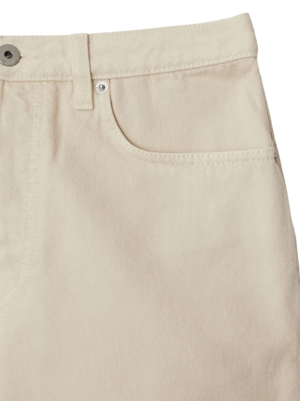 Burberry Equestrian Knight denim shorts Beige