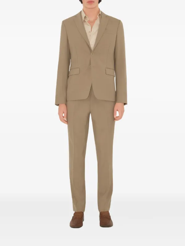 【Burberry】 Mid-riseスリムウールパンツ Burberry ウールパンツ | ニュートラル | FARFETCH JP