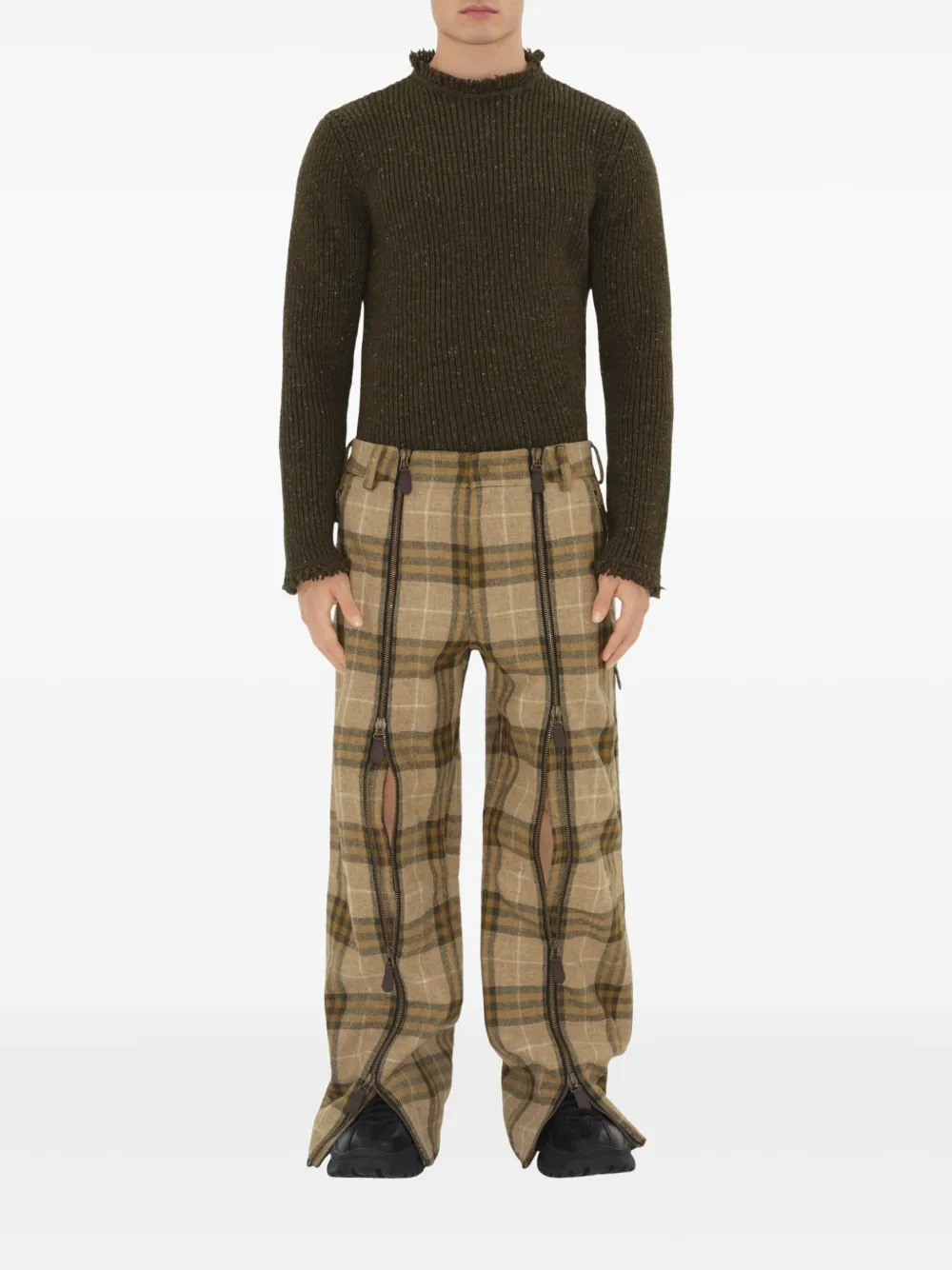 Burberry zip-detailing trousers - Beige