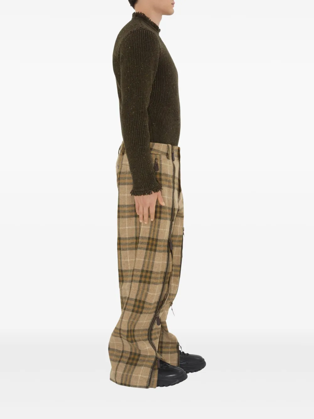 Burberry Broek met ritsdetail Beige