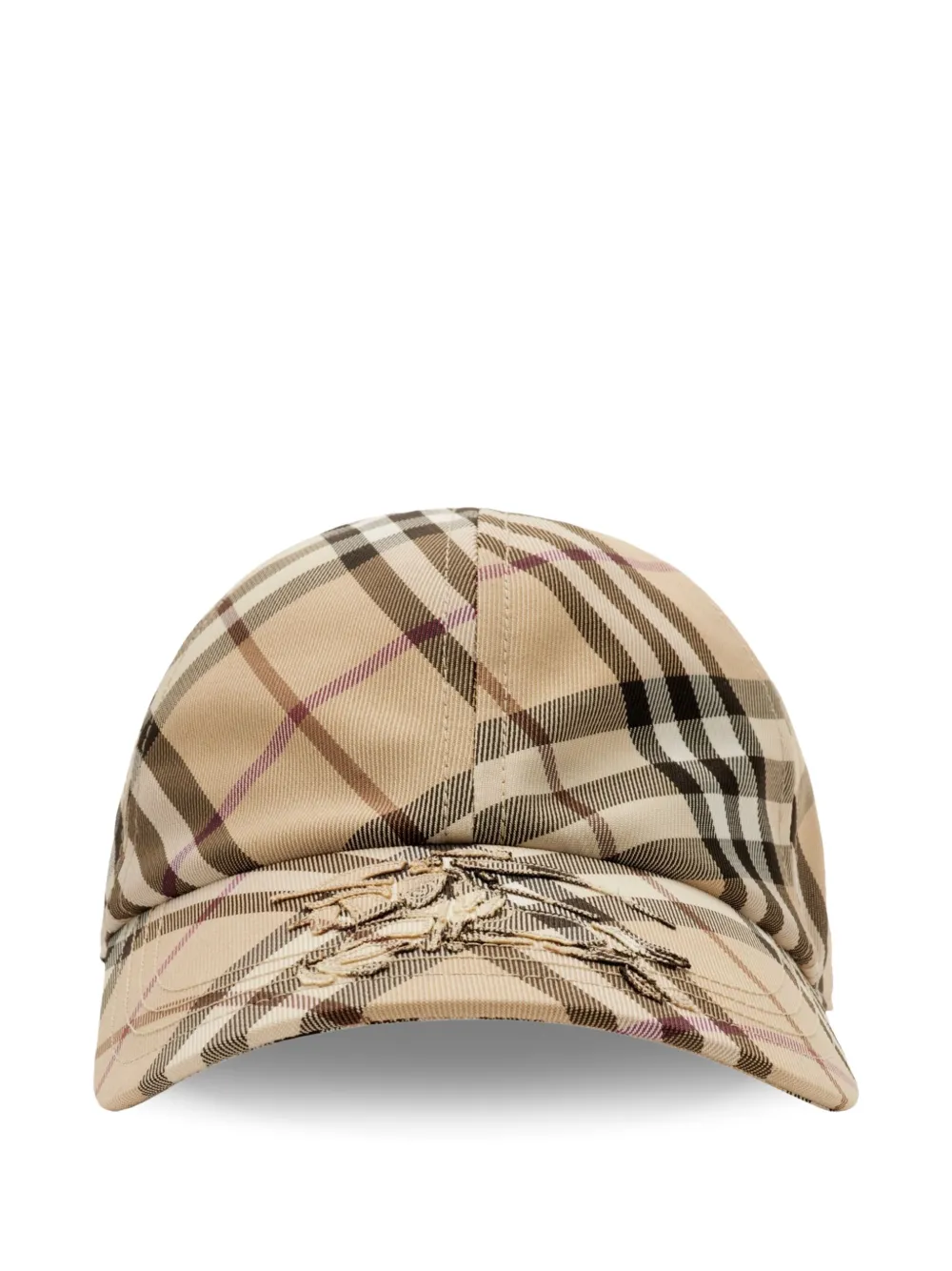 Burberry check pattern twill baseball cap | Neutrals | Image 1