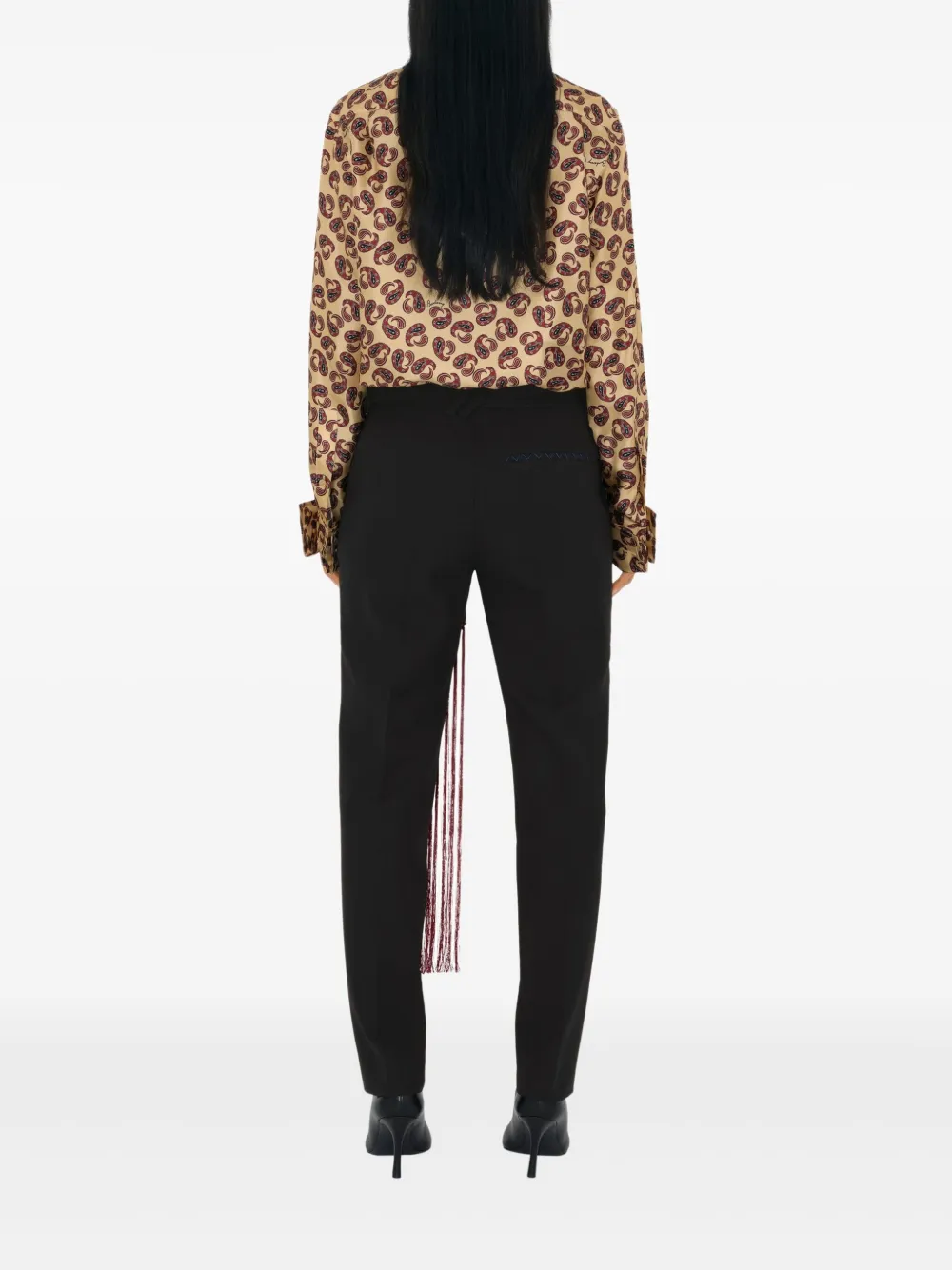 Burberry Zijden blouse met paisley-print Beige