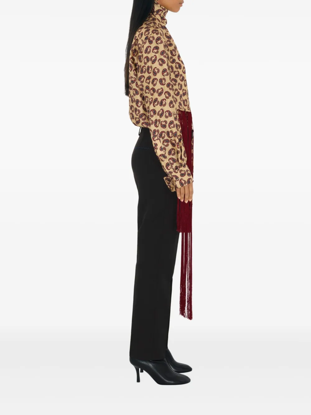 Burberry Zijden blouse met paisley-print Beige