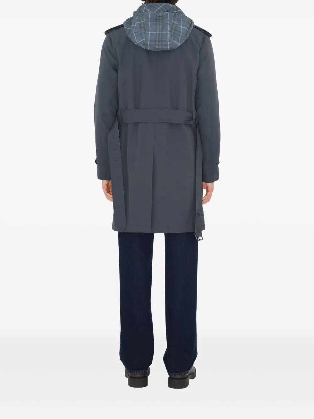 Burberry Trenchcoat met verborgen sluiting Grijs