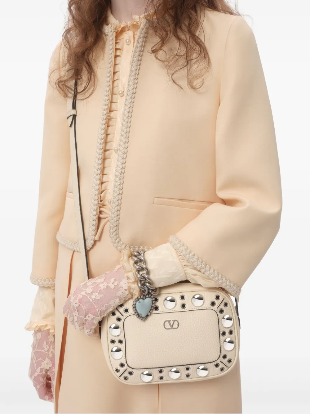 Valentino Nellcôte Shoulder Bag In Neutrals