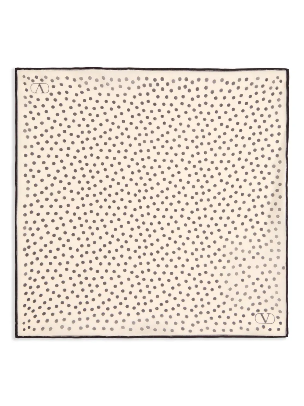 Valentino Garavani Chez zijden pochet Beige