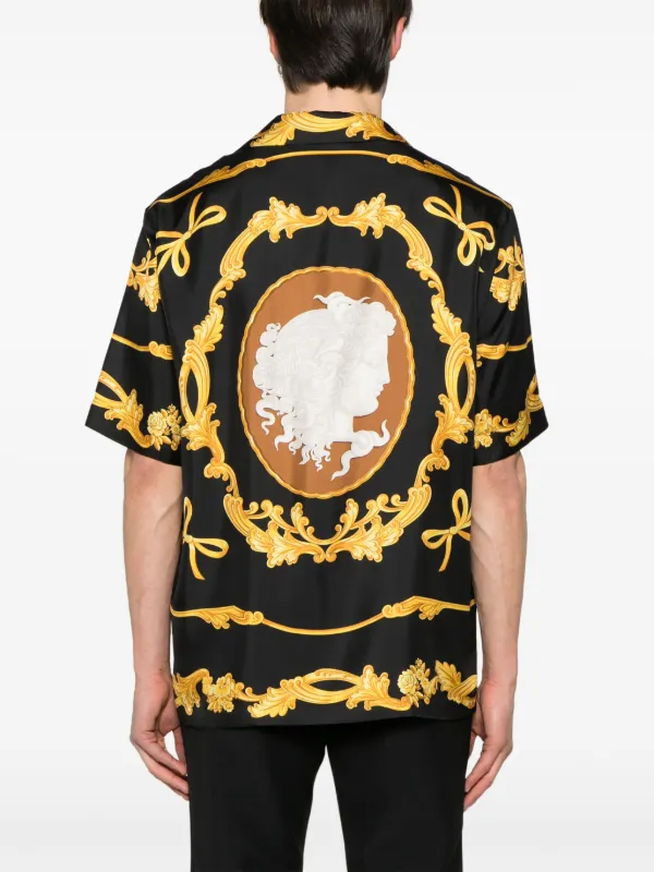 Versace カメオ シルクシャツ | ブラック | FARFETCH JP