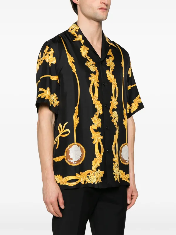 Versace カメオ シルクシャツ | ブラック | FARFETCH JP