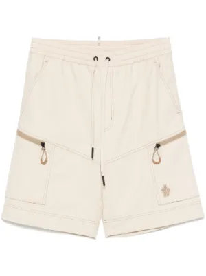 【関税&送料込】Moncler Grenoble Beige Shorts With Logo Patc Moncler Beige cotton short | TheDoubleF