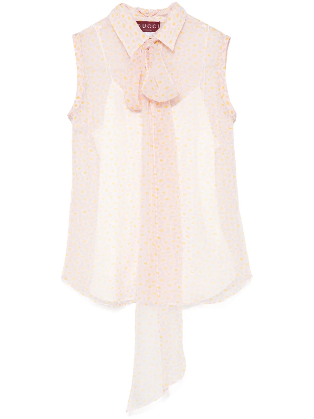 Gucci printed silk top – Pink