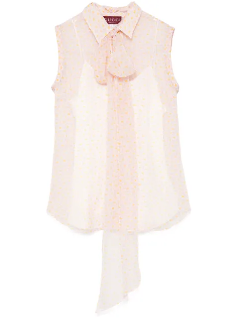 Gucci printed silk top