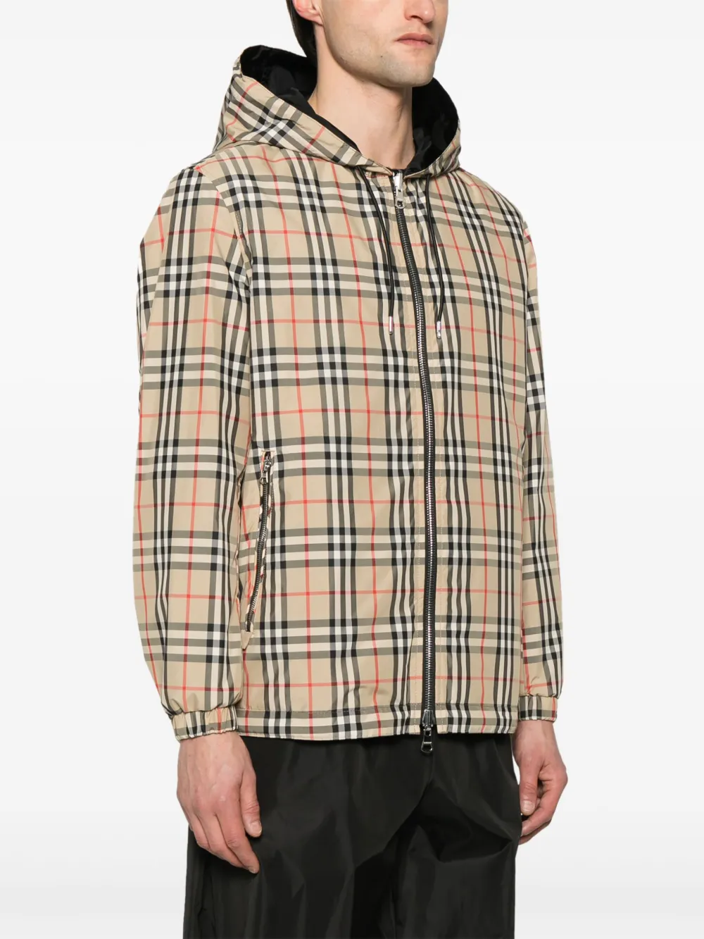 Burberry IP geruit jack Blauw