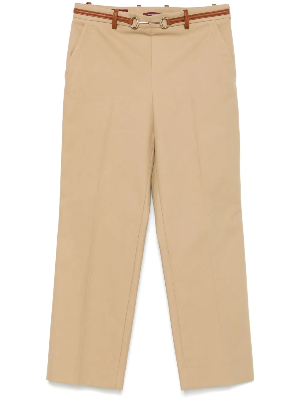 Gucci Katoenen broek met Horsebit-detail Beige