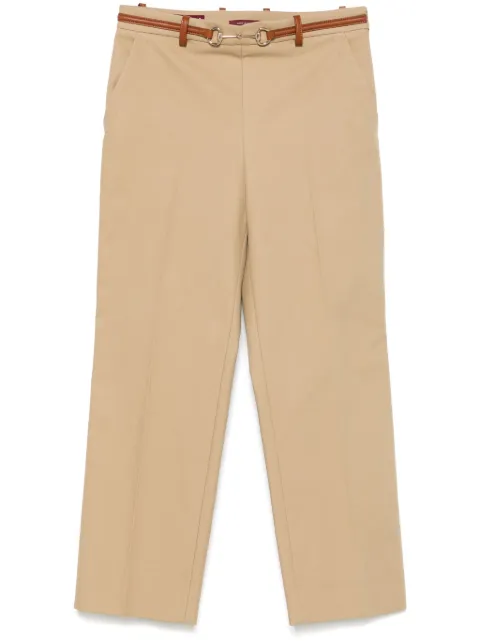 Gucci Horsebit-detail cotton trousers