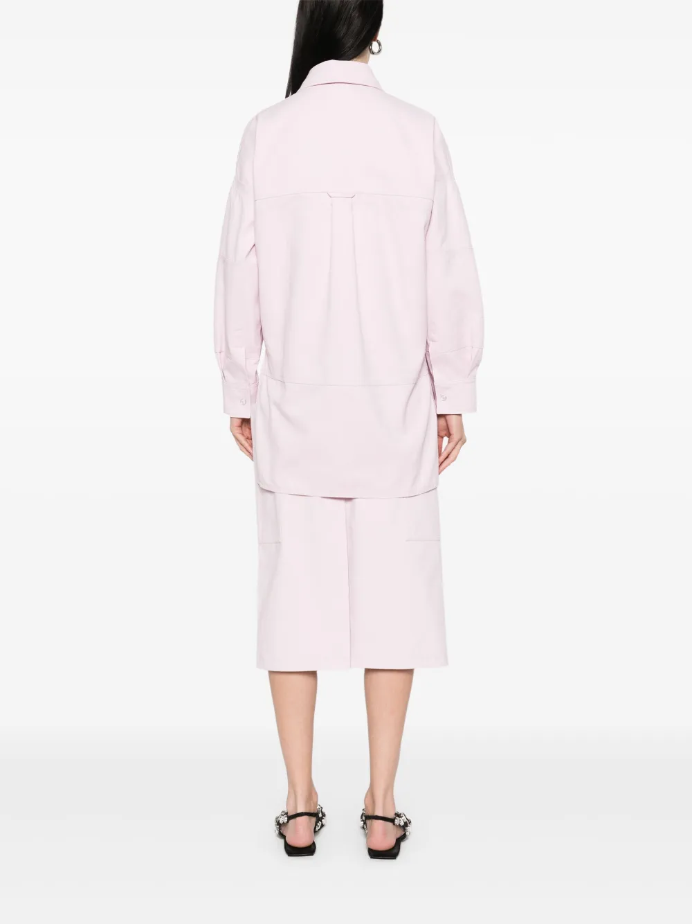 Shop Gucci Canvas Overshirt In Pink