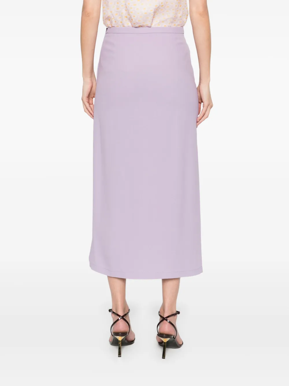 Gucci Mid-length Acetate Blend Sable Skirt In Purple