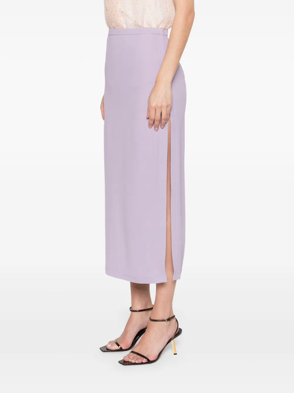 Gucci Mid-length Acetate Blend Sable Skirt In Purple