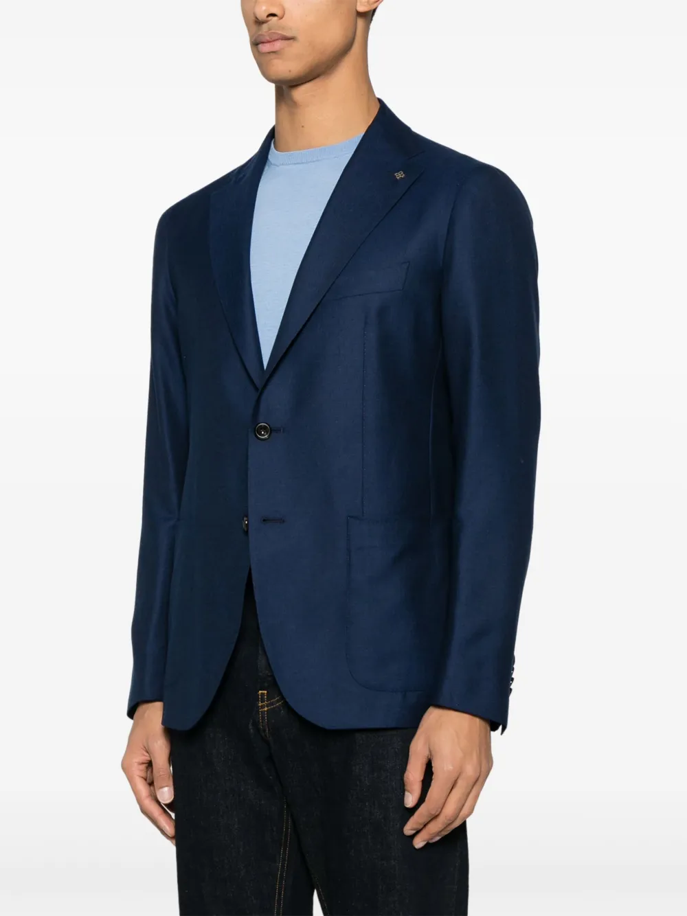 Tagliatore Blazer met enkele rij knopen Blauw