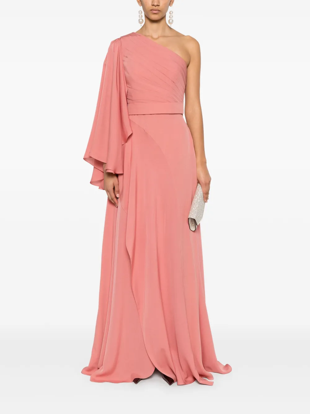 Elie Saab Asymmetrische avondjurk - Roze