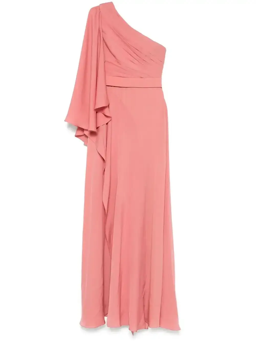 one-shoulder gown