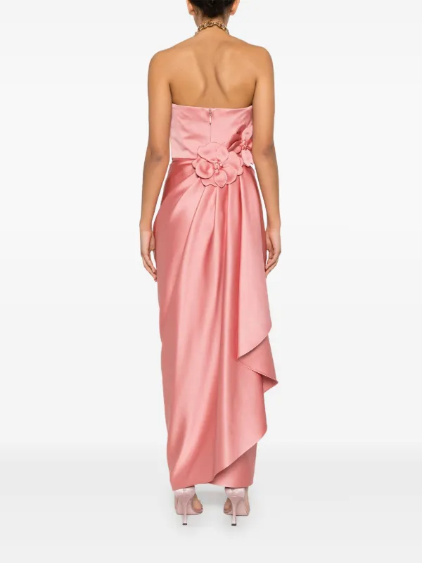 ELIE SAAB SK136NS25CK002FIREBALLLILY 関税送料込 Elie Saab Pleated Silk Chiffon Gown FR 36 (US 4) | eBay